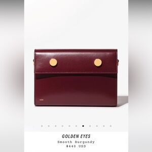RSVP Paris golden eyes smooth burgundy bag! Great condition!